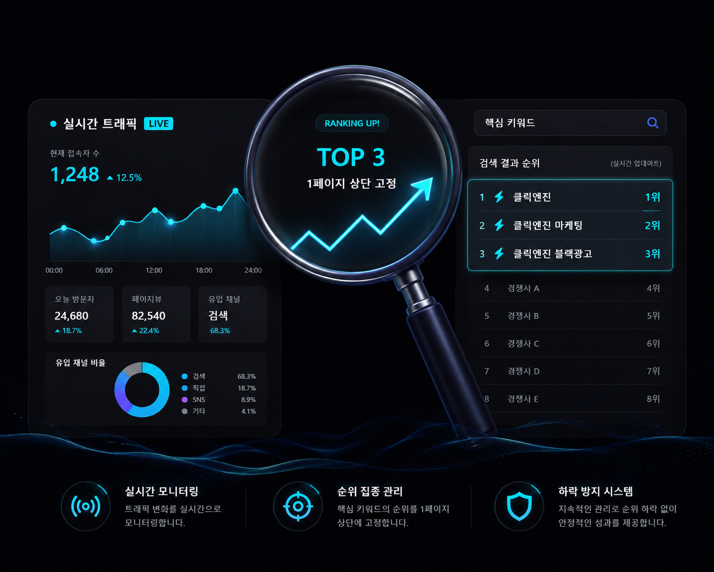실시간 트래픽 순위 관리